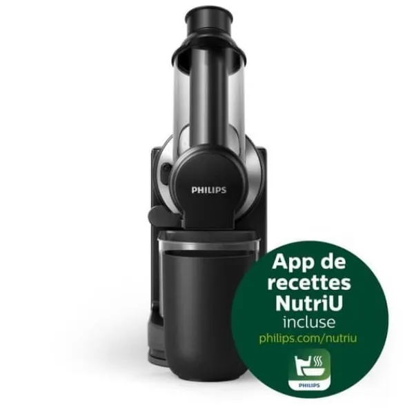 Philips Juicepresser - Nyd Friskpresset Juice Derhjemme>Viva HR1889/70 Juiceekstraktor - XL Chimney - Hurtig rengøring - 1L kande - Sort