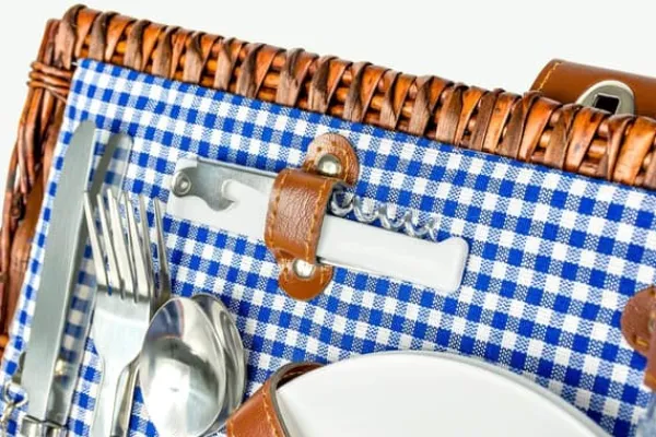 Viking Choice Beholdere Til Mad & Drikkevarer>Picnickurv håndlavet 4-personers + service & termopose