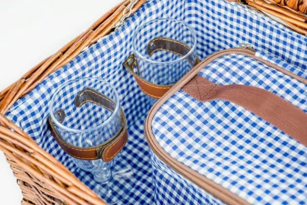 Viking Choice Beholdere Til Mad & Drikkevarer>Picnickurv håndlavet 4-personers + service & termopose