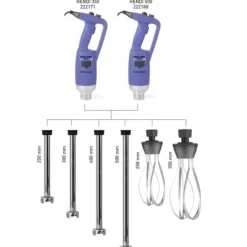 Piskearm med piskeris til kørsel af Kitchen Line 350 / 500 blendermixer, længde 250 mm - Hendi 222263 Hot