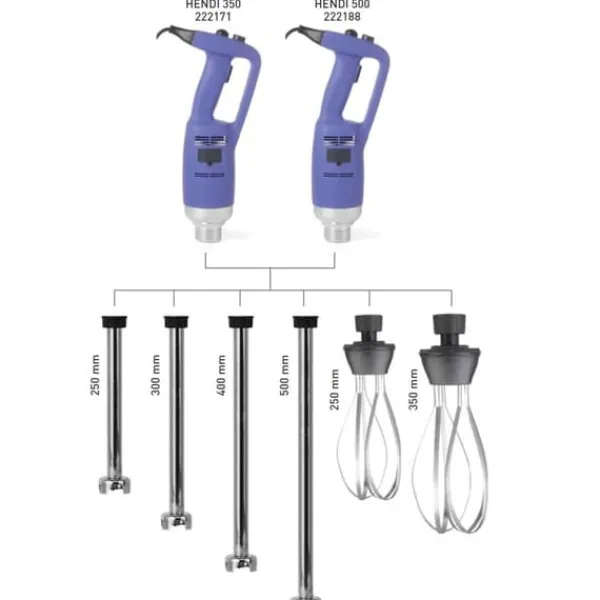 Piskearm med piskeris til kørsel af Kitchen Line 350 / 500 blendermixer, længde 250 mm - Hendi 222263 Hot