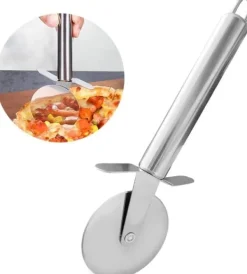 Pizzahjul i rustfrit stål.