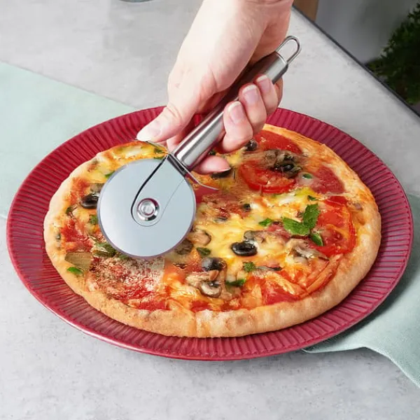 Pizzaskærer i stål 19 cm