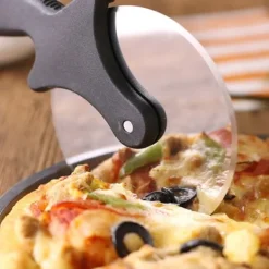 Pizzaskærer Pizzaskærekniv Kageværktøj Pizzahjul - RØD Hot