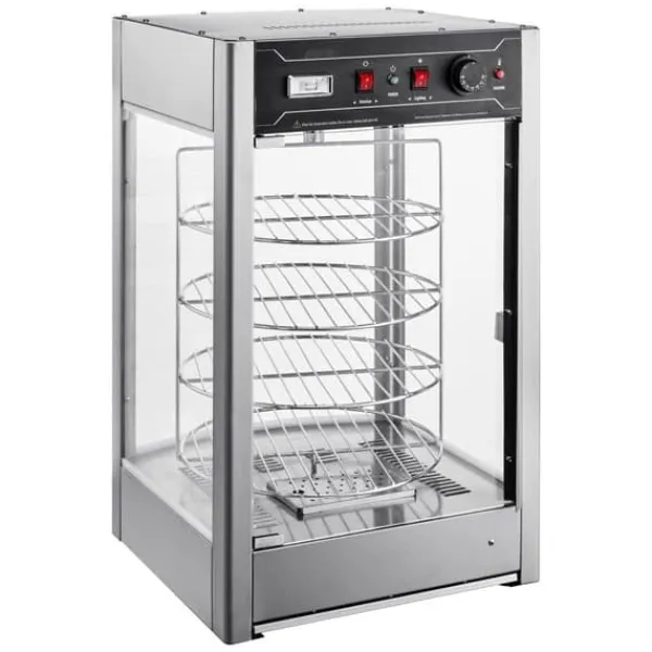 Pizzavarmer Display til 14" Pizza, 4-trins Kommerciel Elektrisk Varmer, Effektiv Madopvarmning, Hold Maden Varm