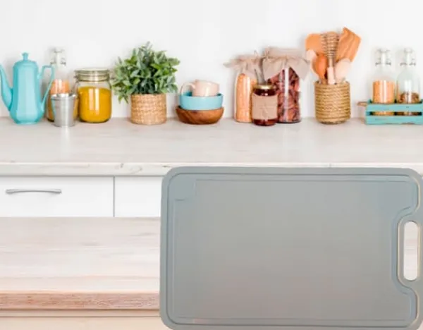 Plast køkkenskærebræt XXL LYS GRÅ 44x28cm POLEN PRODUKT New