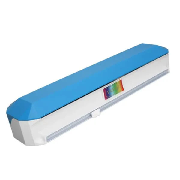 plastfoliedispenser med glideskærer, glat skæring, justerbar, genanvendelig husholdningsfilmdispenser til stanniol, L 38x9,8 cm Hot