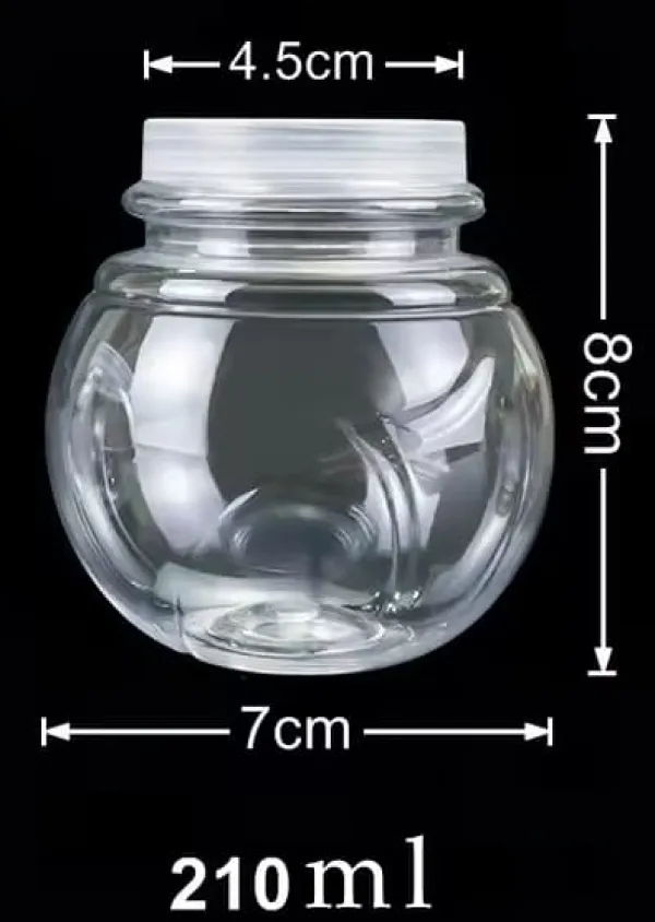 Beholdere Til Madopbevaring>Plastikkopper med låg til kugleformede desserter Kugleformet kop 200ml/12 stk.