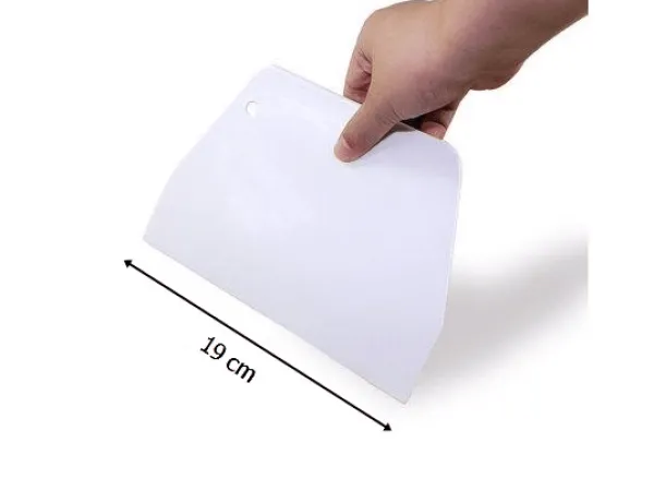 Køkkenskrabere>Plastikskraber 19 cm til at smøre creme, spatel, kniv, murske