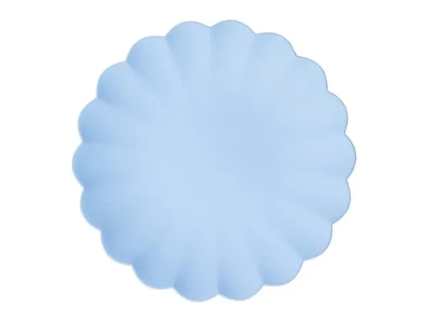 Tallerkener & Bordservicer>Plastiktallerkener Frill, 22 x 22 cm, lyseblå (1 pakke / 4 stk.)