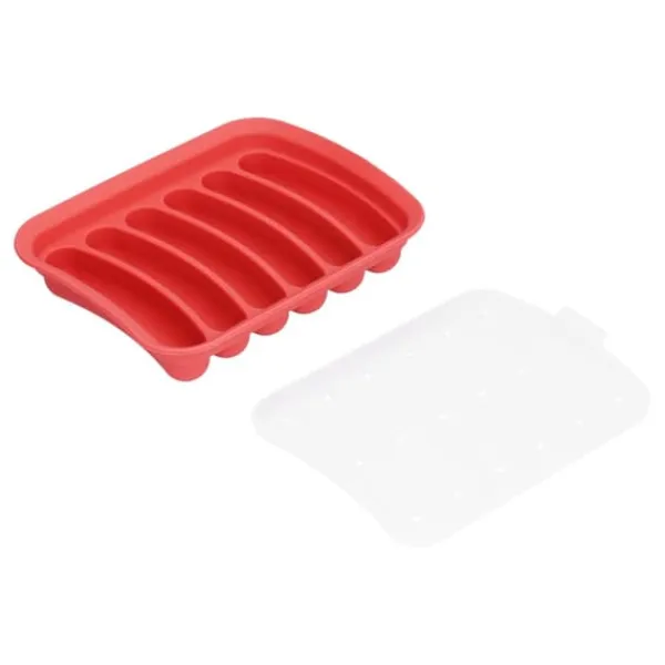 Køkkenforme>Pølseform i fødevarekvalitet Silikone Nonstick-pølseforme Hjemmelavede pølseforme DIY-bageværktøj til hjemmekøkken Restaurant HotelRed