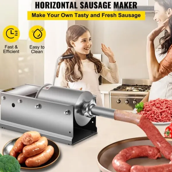 Pressere>Pølsefylder, 3L kapacitet, rustfrit stål konstruktion,3L