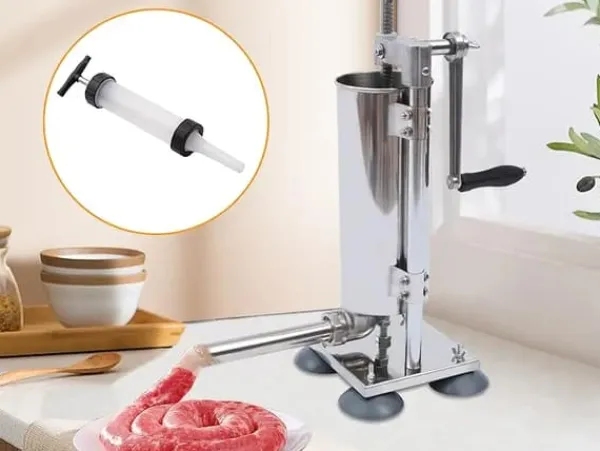 Pressere>Pølsestopper - Manuel Vertikal 3 l - Rustfrit Stål - Pølsefylder