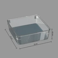 Opbevaringssystem Til Køkkenskuffer>Pænt skuffeopslag grå 16x16 cm