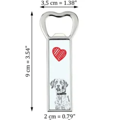 Cocktailshakers & Drinkudstyr>Pointer II - flaskeåbner med en hund, personlig køleskabsåbner, unik gave til en mand fra Art-Dog