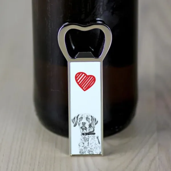 Cocktailshakers & Drinkudstyr>Pointer II - flaskeåbner med en hund, personlig køleskabsåbner, unik gave til en mand fra Art-Dog