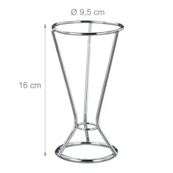 Pommes frites holder, 16x9,5 cm, Sølv