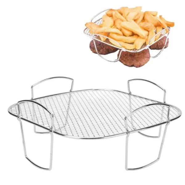 Pommes frites i rustfrit stål Anti Fall Ovn Kølestativ Holder Hylde til hjemmekøkken grill Outlet