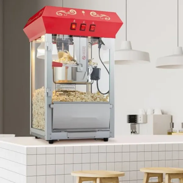 Popcorn Popper Maskine 850W, 8 Oz Bordplade Model, Rød, Kan Lave 48 Kopper Hurtig og Effektiv. Discount