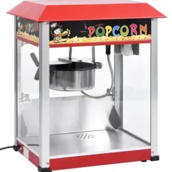 Popcornmaskine med teflongryde - Professionel og brugervenlig | Effekt: 1400 W New