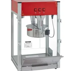Popcornmaskine, 45.8x38x76.8 cm, Rød, hærdet glas Outlet