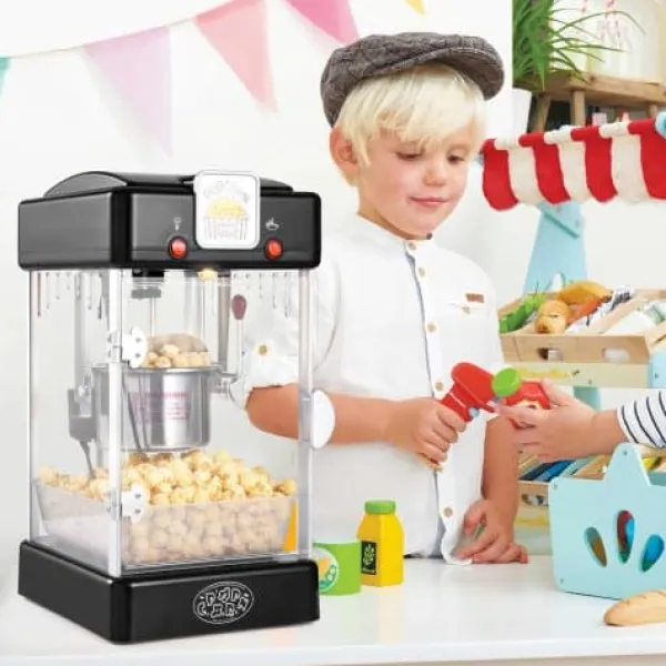 Popcornmaskiner>Popcornmaskine, 24x27,5x47,5 cm, Sort, bordapparat