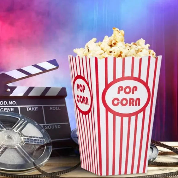 Popcornposer, 16x10,5x10,5 cm, Rød-Hvid Best