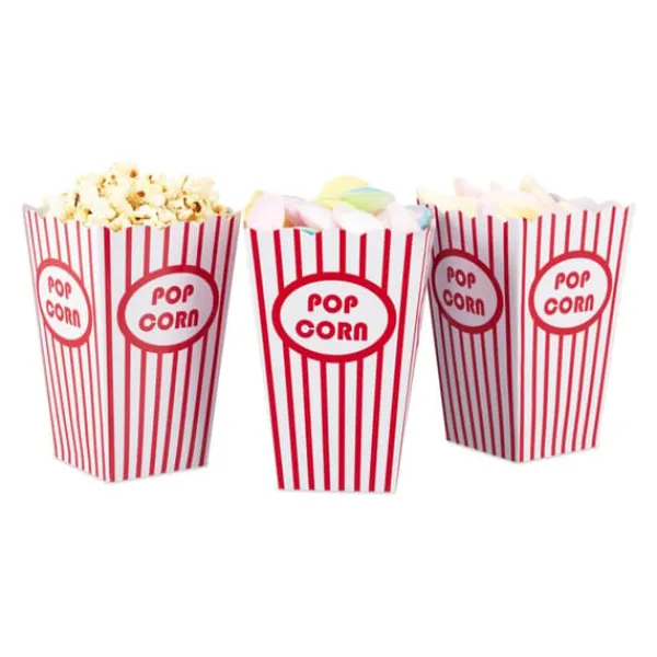 Popcornposer, 16x10,5x10,5 cm, Rød-Hvid Best