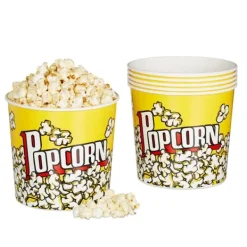 Popcornmaskiner>Popcornspand-sæt, 17,5x18 cm, gul