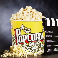 Popcornmaskiner>Popcornspand-sæt, 17,5x18 cm, gul