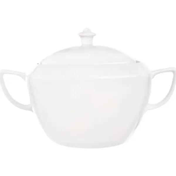 Serveringsfad & Skåle>Porcelæns suppeterrin med låg 3,5 l