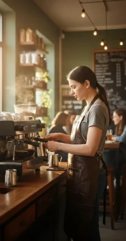 PREMIUM LÆDER FORKLÆDE GRILL / GRILL / BARISTA / KOK / FRISØR FORKLÆDE BRUN VINTAGE Hot