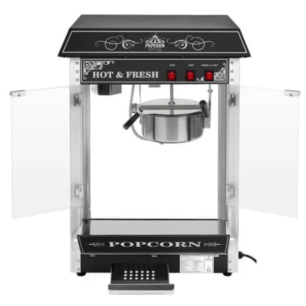 Professionel, effektiv justerbar popcornmaskine 230V 1,6kW, sort Outlet