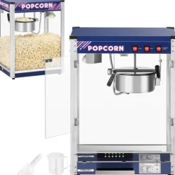 Popcornmaskiner>Professionel effektiv popcornmaskine 1350W 8 oz Royal Catering RCPR-1350
