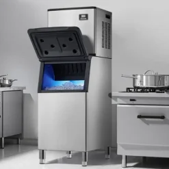 Professionel Ismaskine, 550 LBS/24 Timer, Med 300 LBS Opbevaringsbeholder, Automatisk Selvrensning Hot
