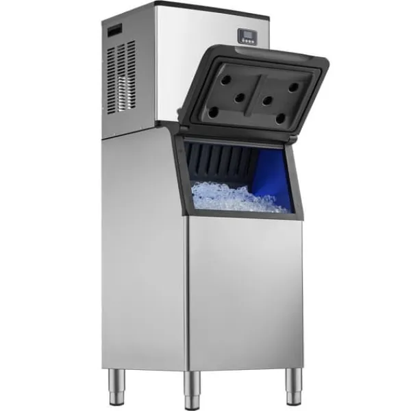 Professionel Ismaskine, 550 LBS/24 Timer, Med 300 LBS Opbevaringsbeholder, Automatisk Selvrensning Hot