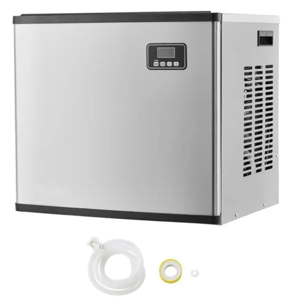 Isproducenter>Professionel Ismaskine 400 LBS/24 Timer, 300 LBS Opbevaringsbeholder, Automatisk Selvrensning