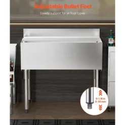 Professionel Isspand 95,3l, Under-bar Model, Med Skydelåg, Ideel til Køkkener Online