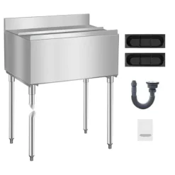 Professionel Isspand 95,3l, Under-bar Model, Med Skydelåg, Ideel til Køkkener Online