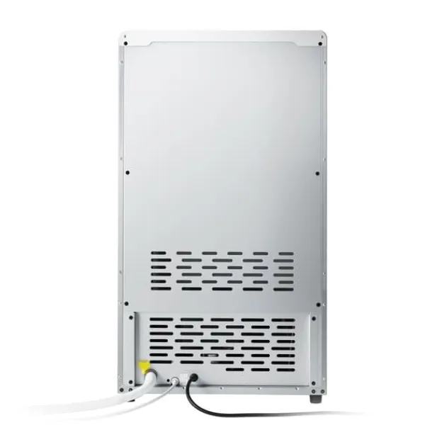 Isproducenter>Professionel isterningsmaskine - Underskabsmodel - 59 kg/døgn - 15 kg Opbevaring - 45 terninger/cyklus - LED-display - Selvrensende - Rustfrit stål
