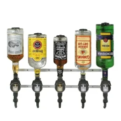 Vinflaskeholdere>Professionelt alkoholdispenser til 0,7 - 1,0L flasker - alkoholdispenser til 5 flasker