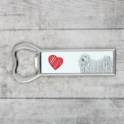 Puli - flaskeåbner med en hund, personlig køleskabsåbner, unik gave til en mand fra Art-Dog Best