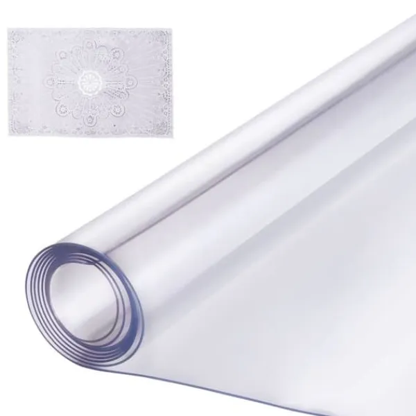 PVC bordbeskytter 54x54 tommer klar plastic, 1,5 mm tyk, holdbar beskyttelse til dit bord Discount