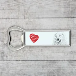 Pyrenæerne bjerghund, Store pyrenæer - flaskeåbner med en hund, personlig køleskabsåbner, unik gave til en mand fra Art-Dog New