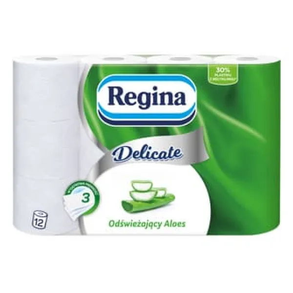 Regina Delicate Aloe Vera Toiletpapir 12 Ruller Hot