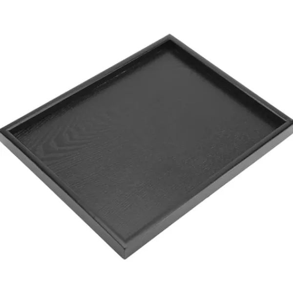 Serveringsfad & Skåle>Rektangel Form Massivt Træ Te Kaffe Snack Mad Måltider Serveringsbakke Tallerken Restaurant Bakker #2