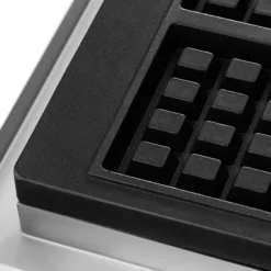Rektangulær dobbelt vaffelmaskine til 4 belgiske vafler 2 x 2000 W Clearance