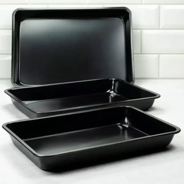 Bagning>REKTANGULÆRE BAGEFORME 3 STK. KINGHOFF KH-4199