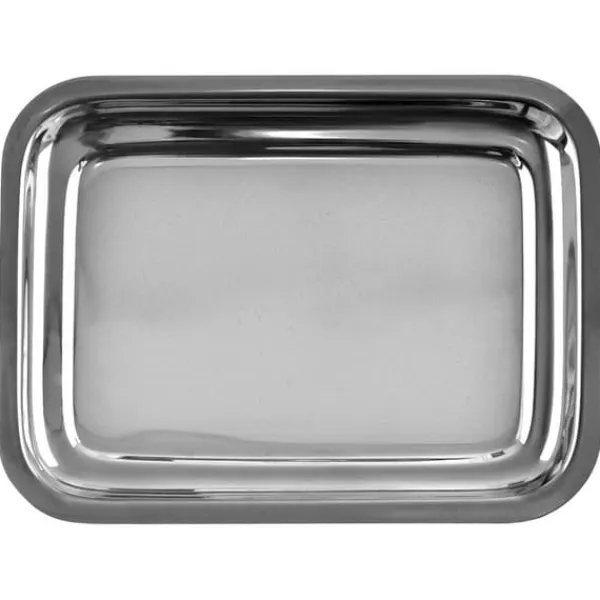 Rektangulært serveringsbakke i stål 21,5x16,5 cm Best
