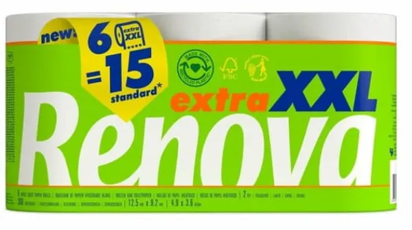 Toiletpapir>Renova Extra XXL 6R toiletpapir